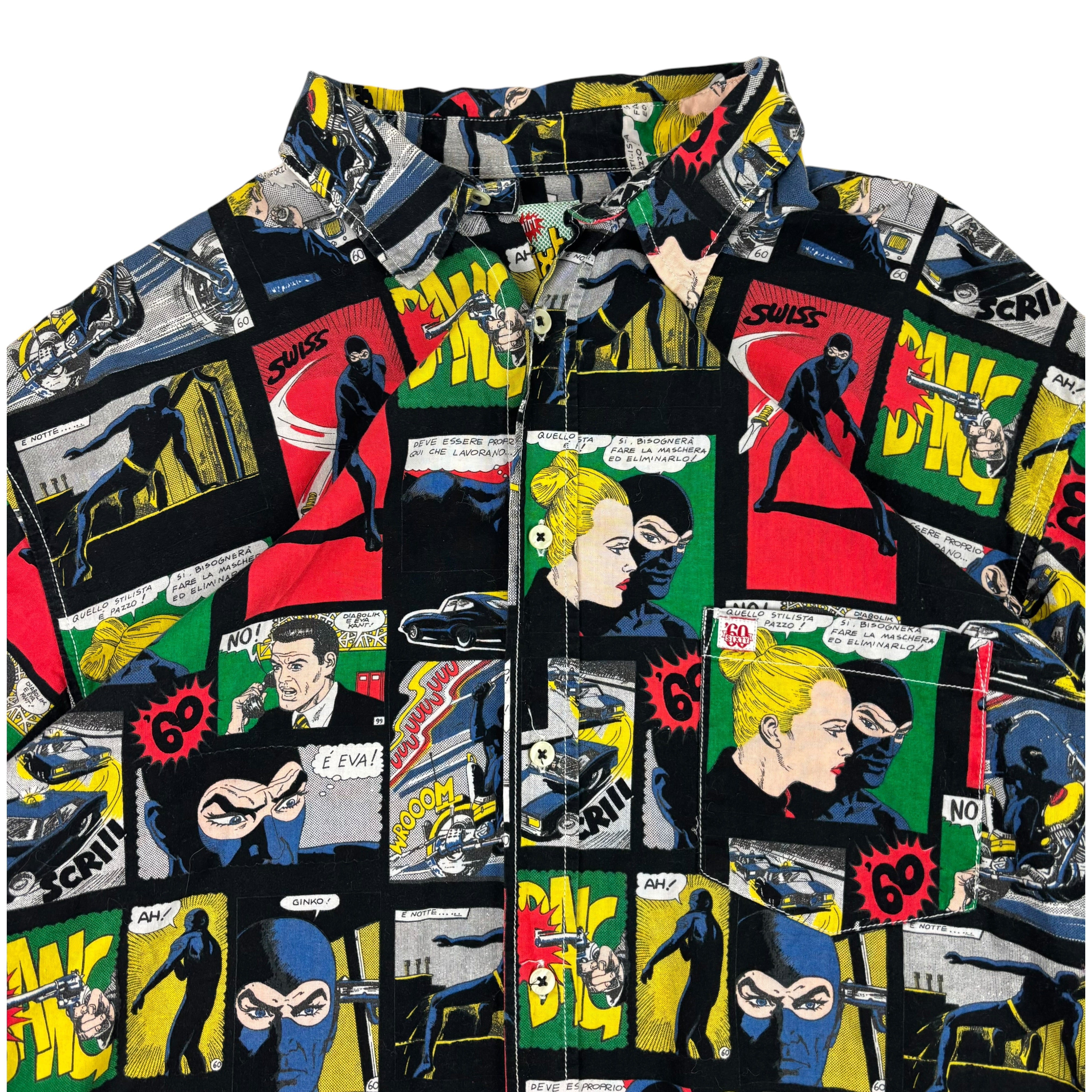 Sixty Pop-Art Diabolik Comic Book Graphic Shirt (XL)
