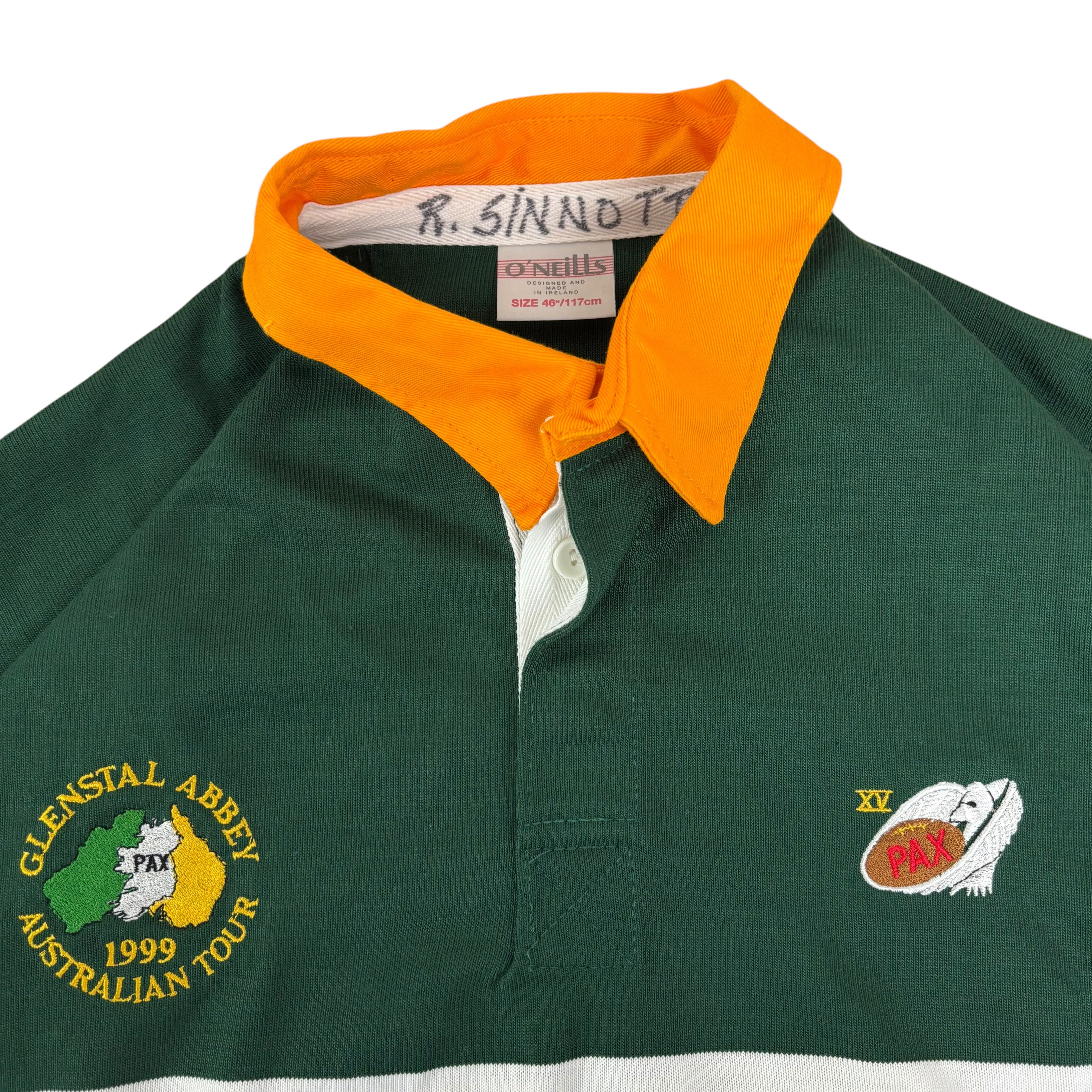 2x O’Neills Glenstal Abbey 1999 Australian Tour No.2 & No.7 LS Jerseys (XL)