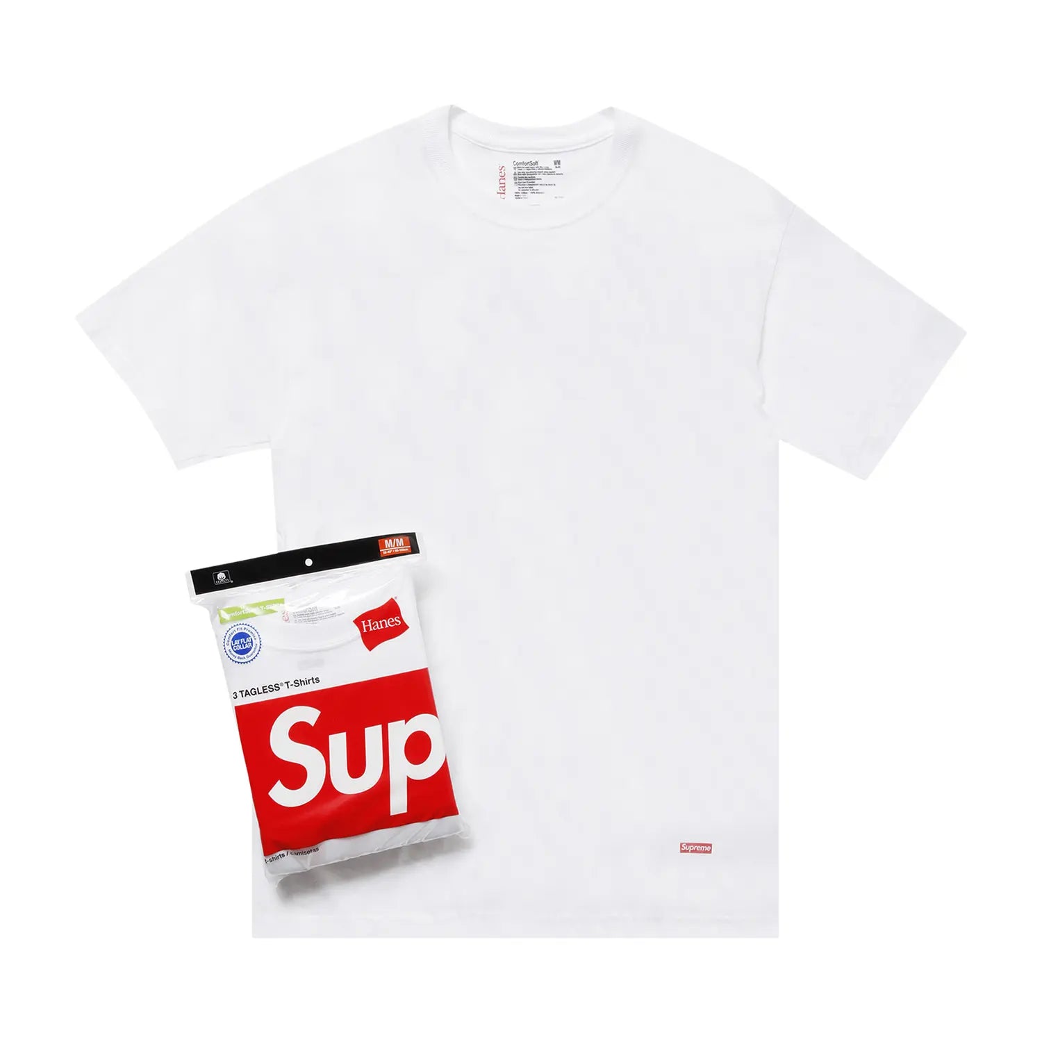 Supreme Hanes ComfortSoft Tagless T-Shirts X3 (XL)