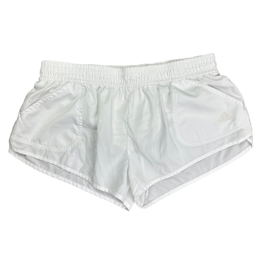 Adidas White Cropped Shorts (Women’s XL)