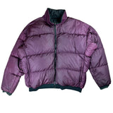 Columbia Wine & Black Reversible Puffer Jacket (XL)