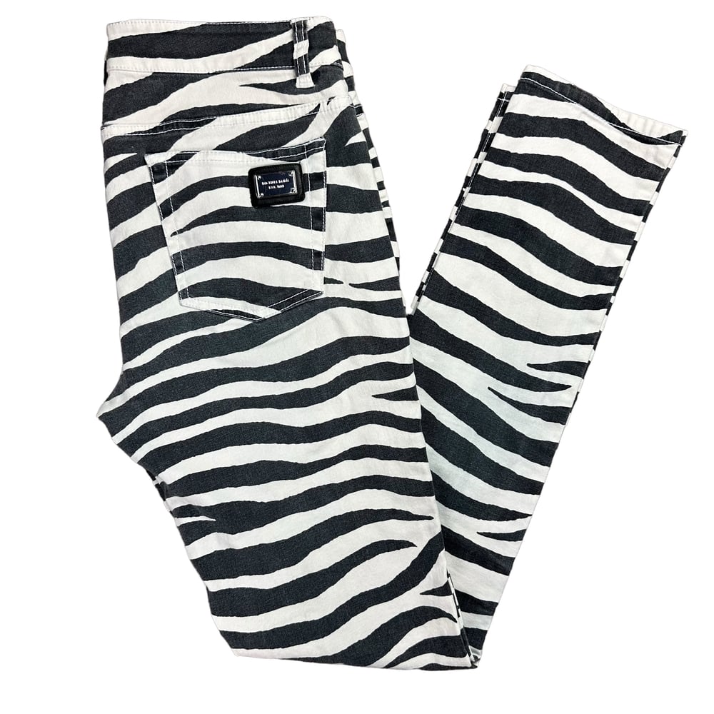Michael Kors Y2K Zebra Print Jeans (Women’s XS)