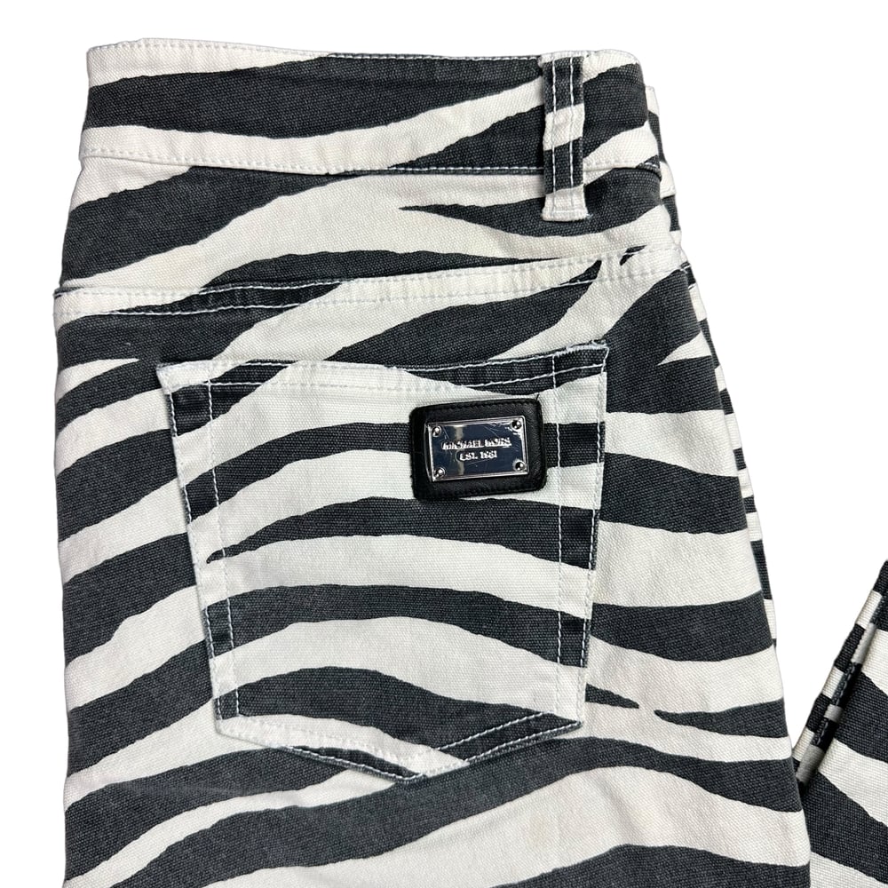 Michael Kors Y2K Zebra Print Jeans (Women’s XS)