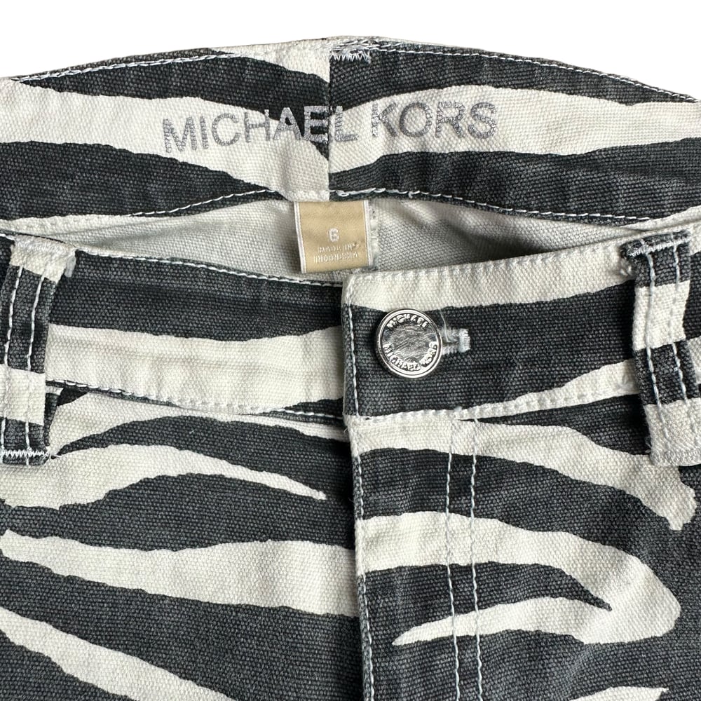 Michael Kors Y2K Zebra Print Jeans (Women’s XS)