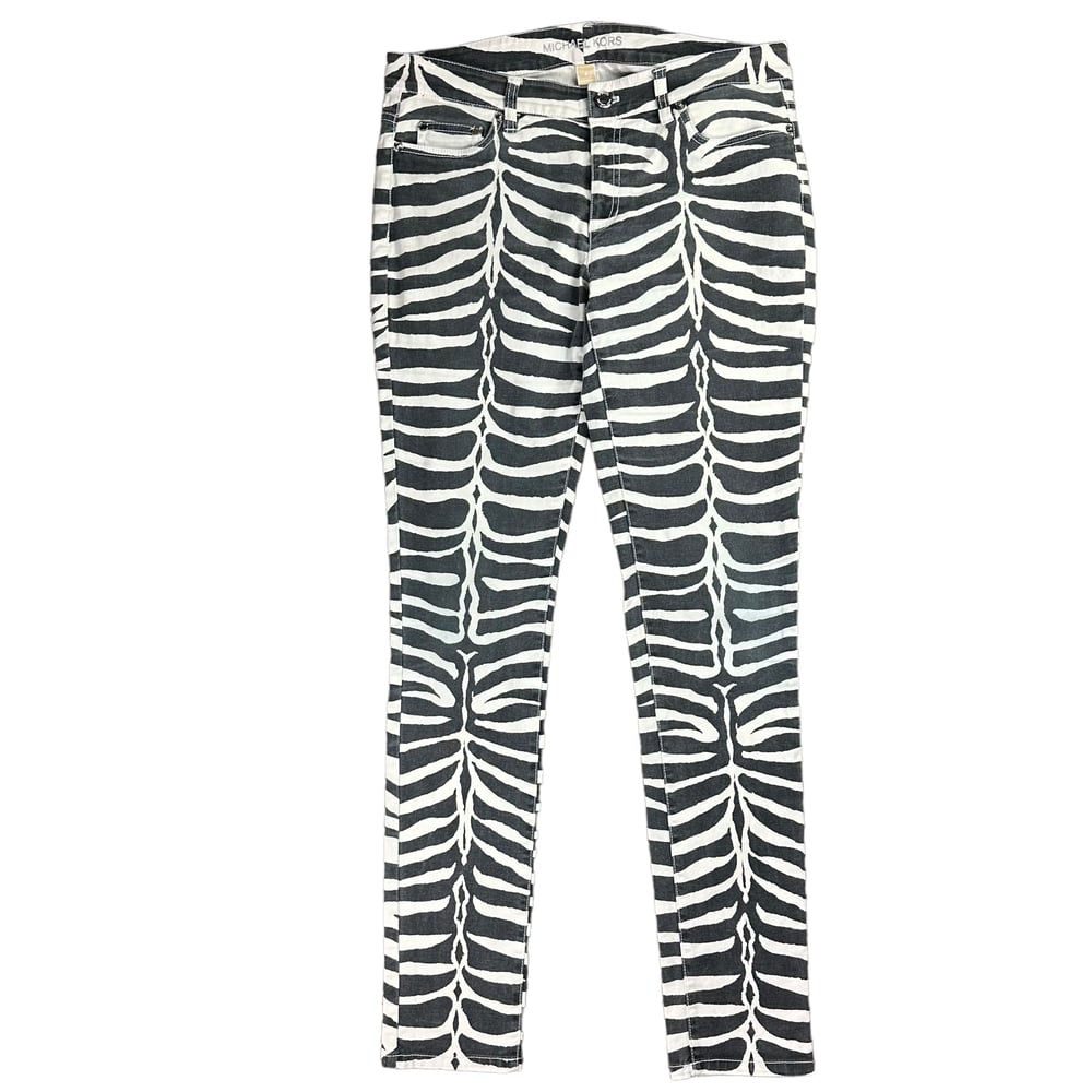 Michael Kors Y2K Zebra Print Jeans (Women’s XS)