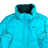 Nike Fit Turquoise Logo Puffer Jacket (Women’s S)