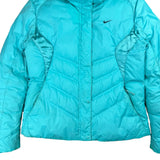 Nike Fit Turquoise Logo Puffer Jacket (Women’s S)