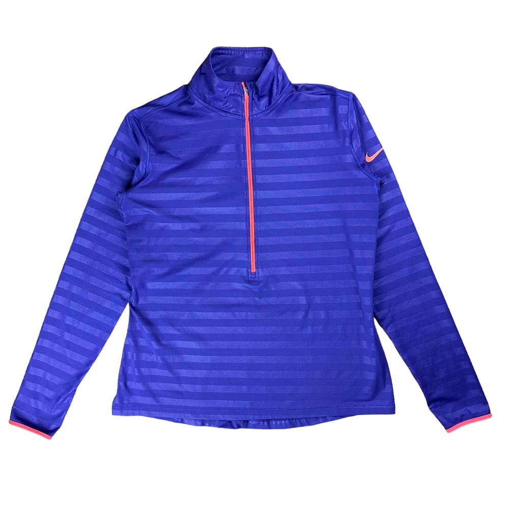 Nike Pro Purple Striped Half-Zip Track Jacket (Women’s XL)