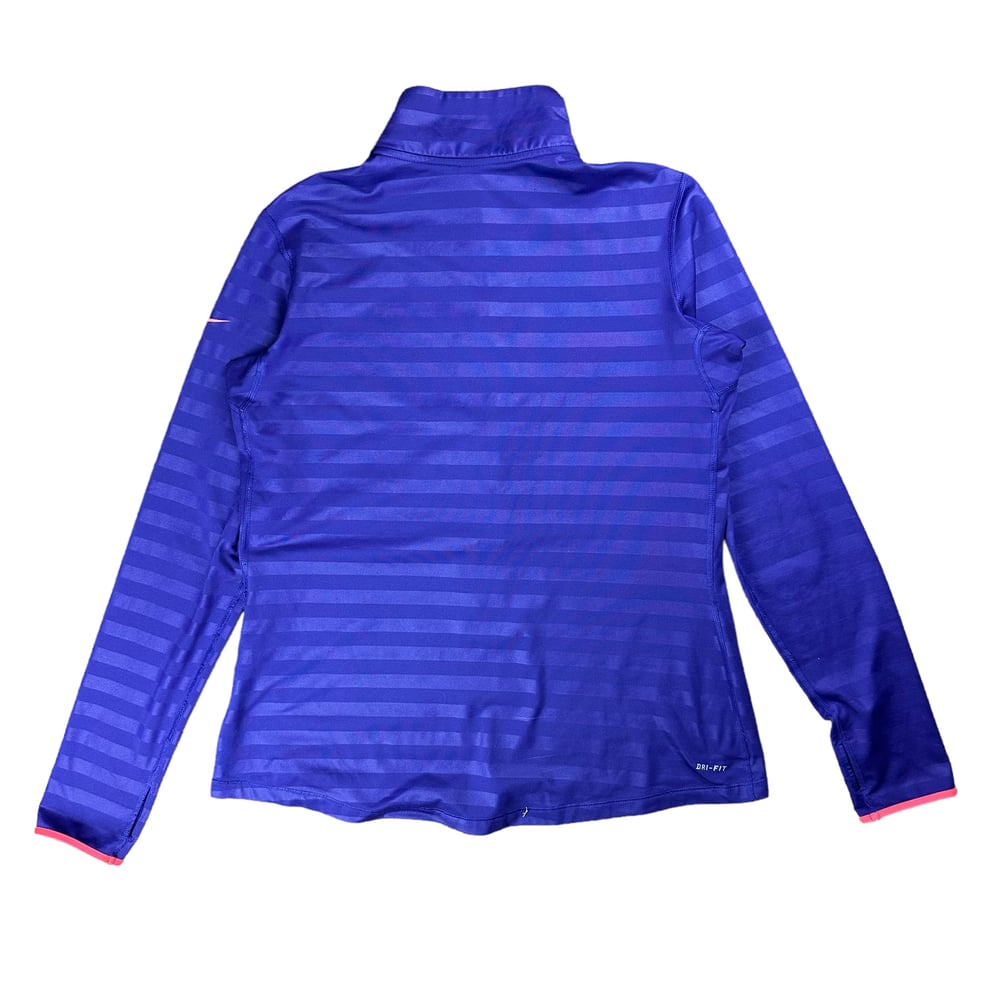 Nike Pro Purple Striped Half-Zip Track Jacket (Women’s XL)