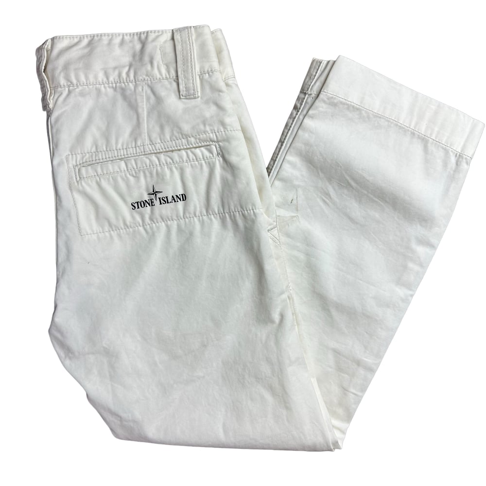 Stone Island Junior White Logo Chinos BNWT (4 Years)