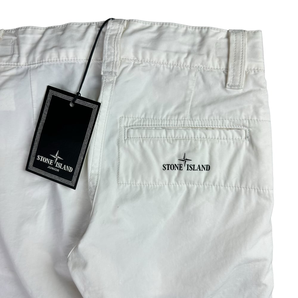 Stone Island Junior White Logo Chinos BNWT (4 Years)