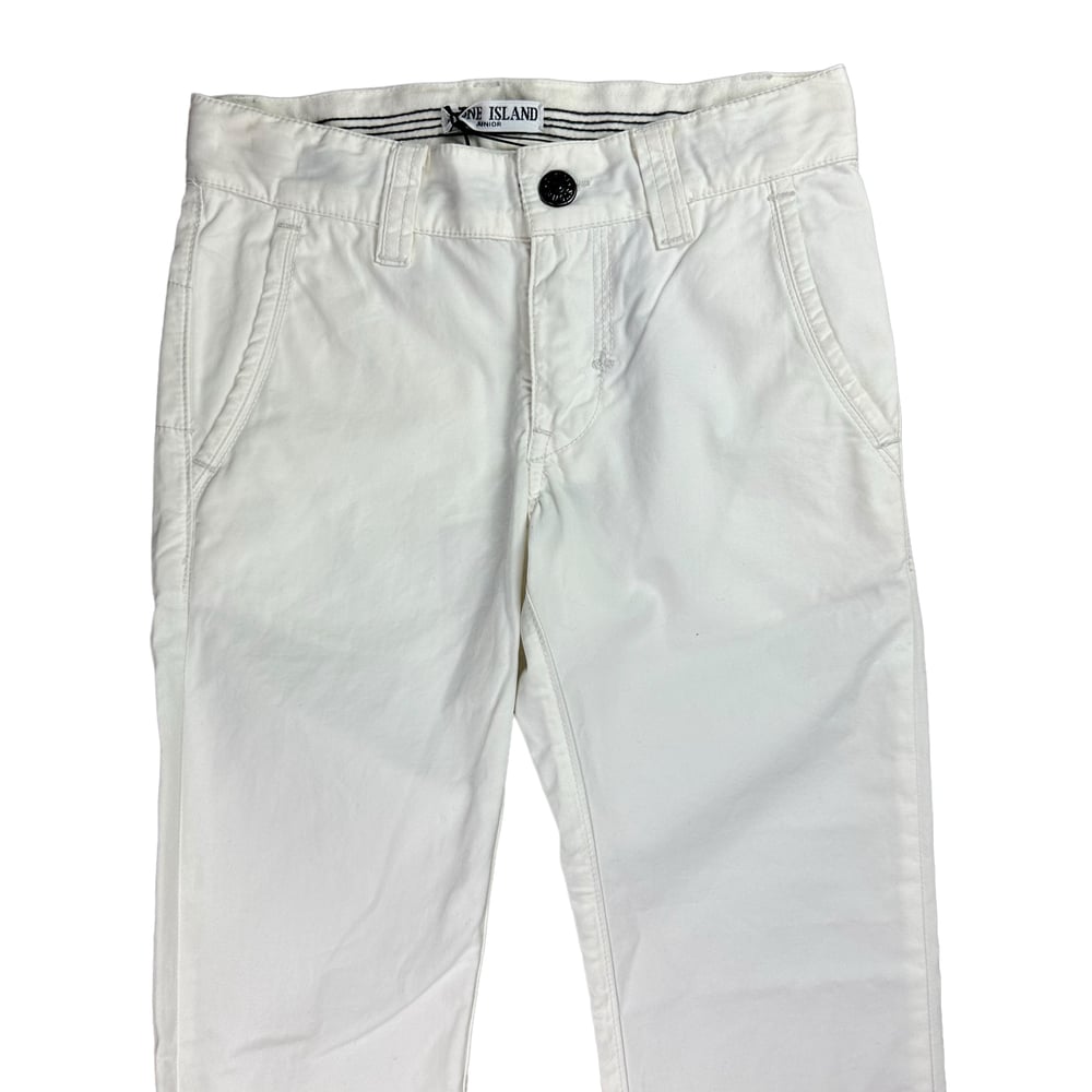 Stone Island Junior White Logo Chinos BNWT (4 Years)