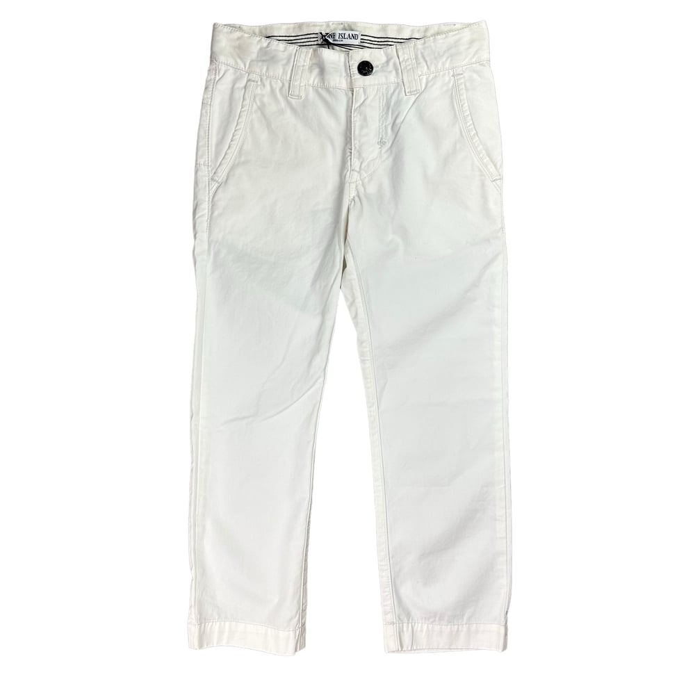 Stone Island Junior White Logo Chinos BNWT (4 Years)