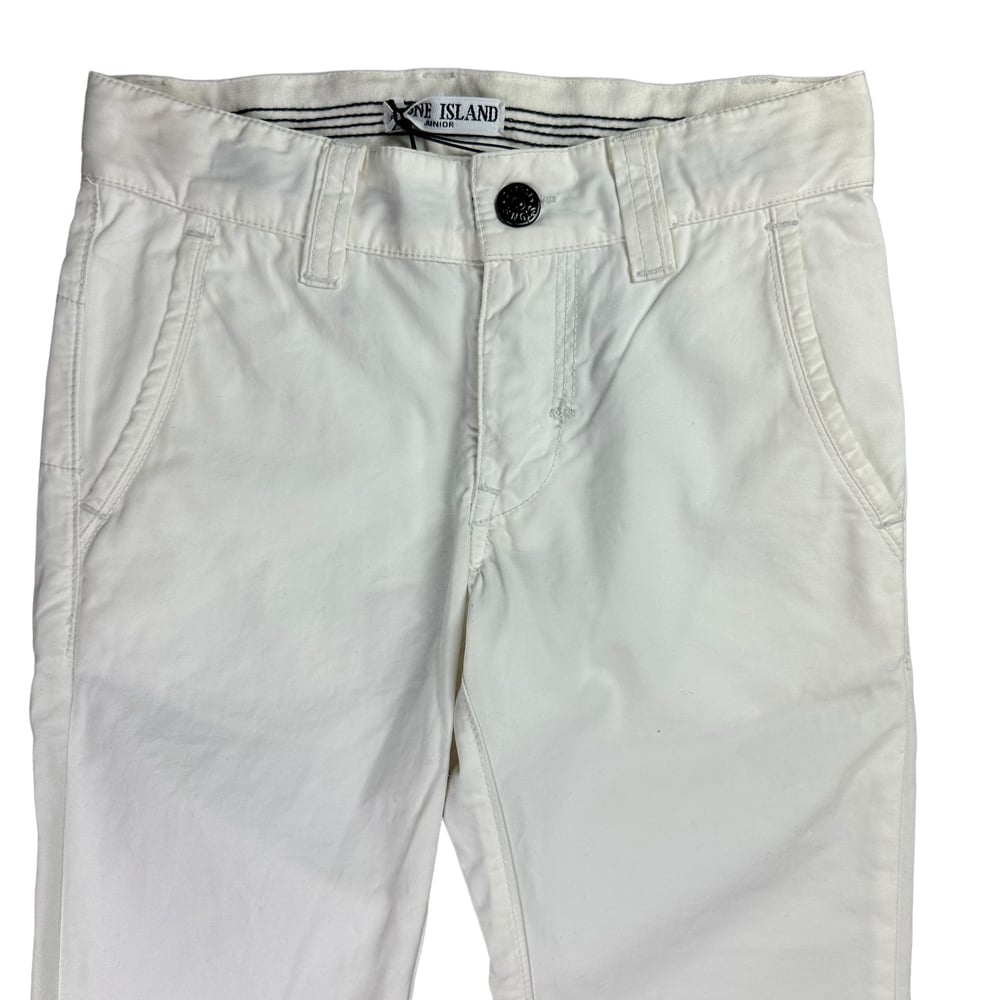Stone Island Junior White Logo Chinos BNWT (4 Years)