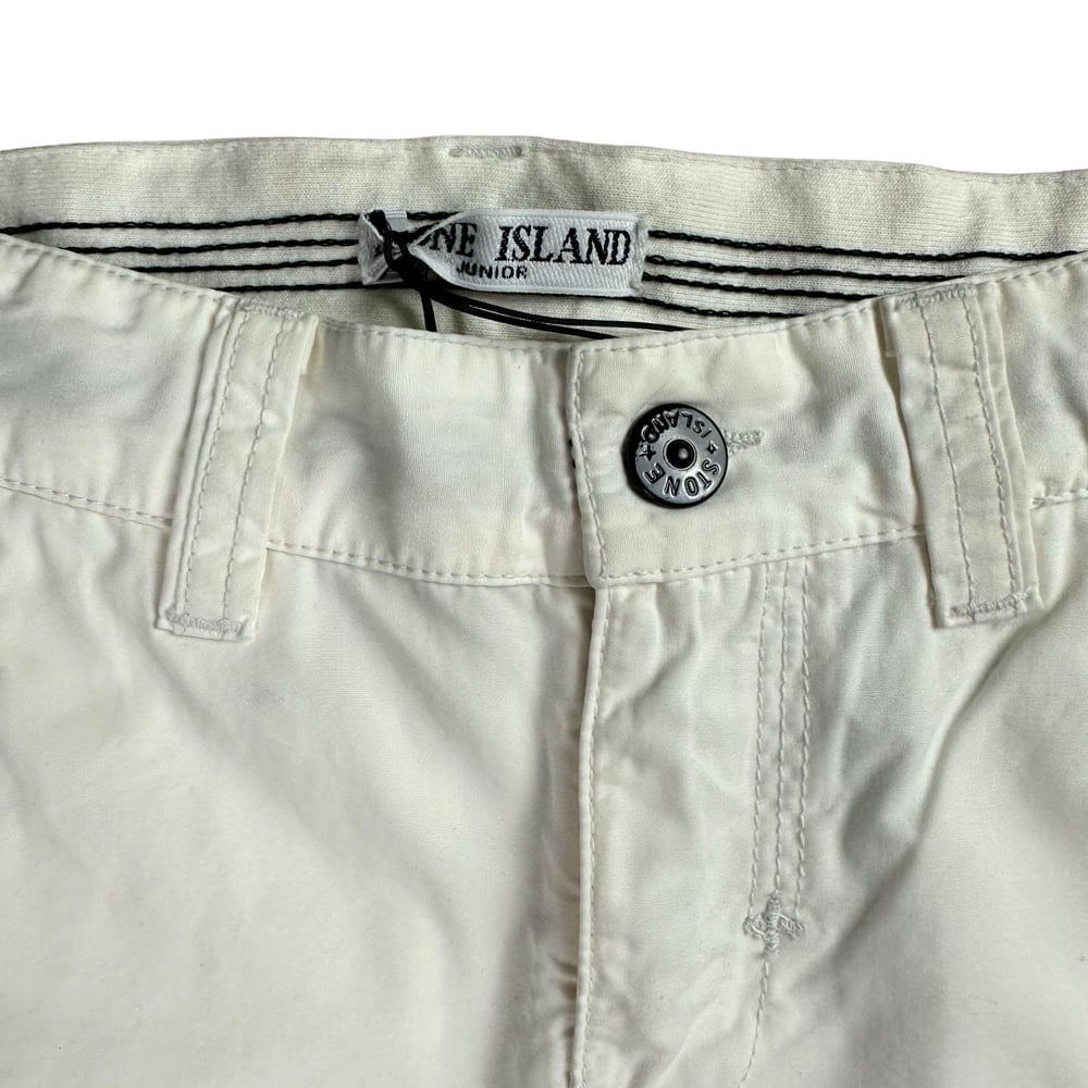 Stone Island Junior White Logo Chinos BNWT (4 Years)