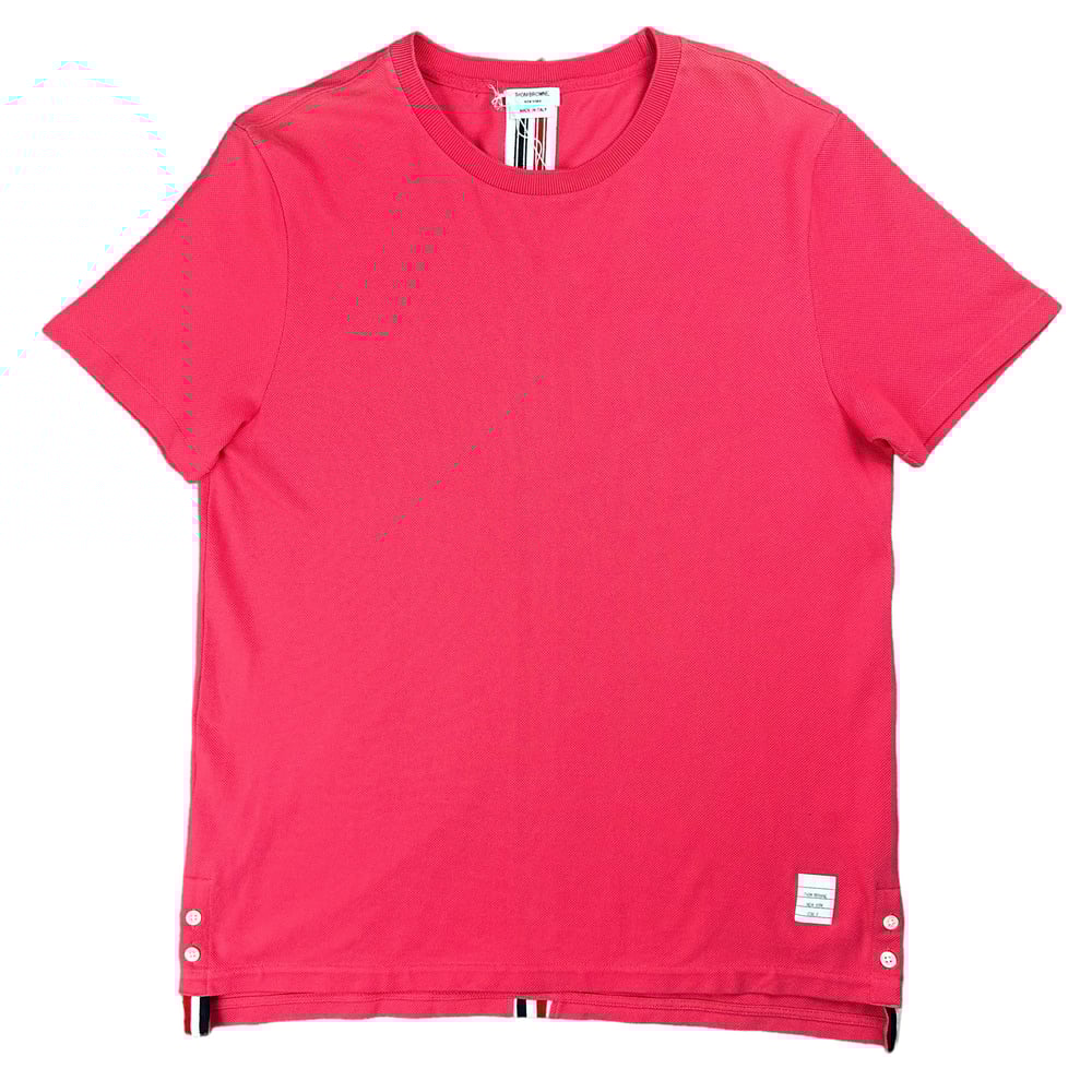 Thom Browne Classic Pique RWB Pink Tee (L)