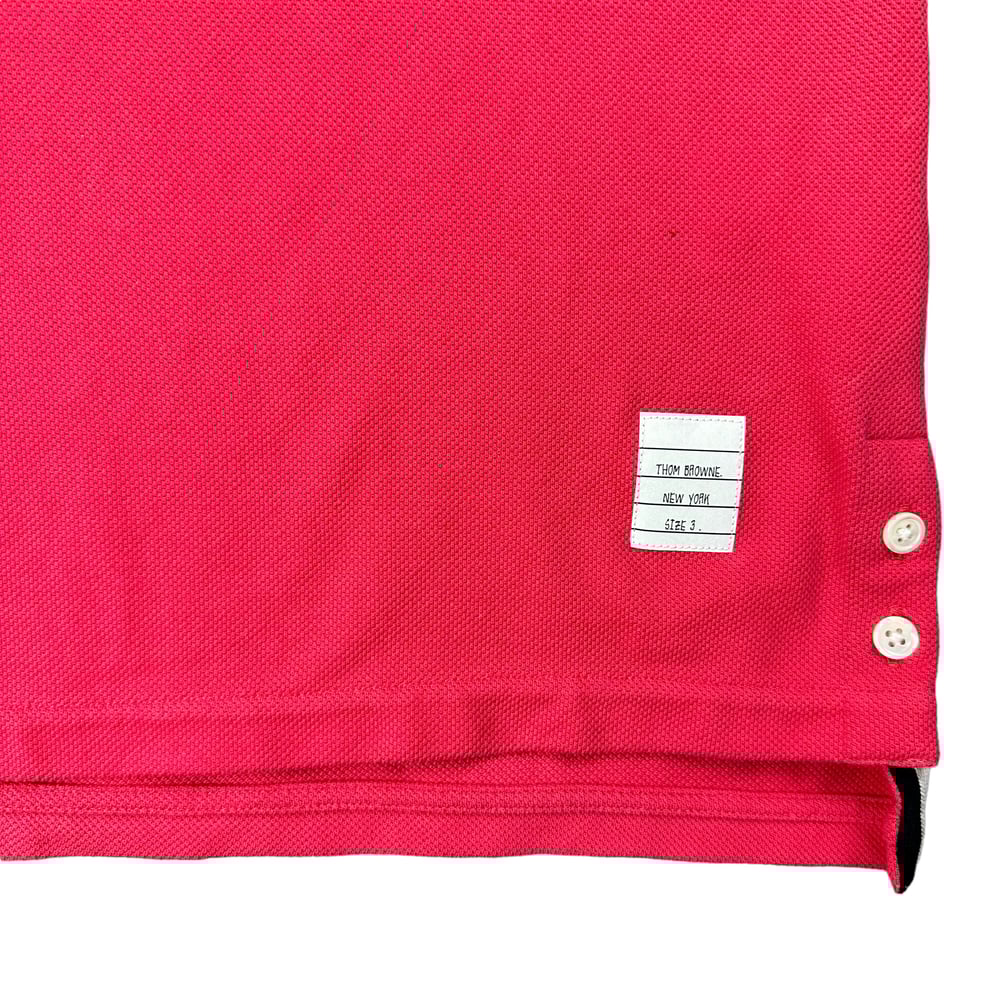 Thom Browne Classic Pique RWB Pink Tee (L)