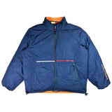 Tommy Hilfiger Orange Navy Reversible Puffer Jacket (XL)