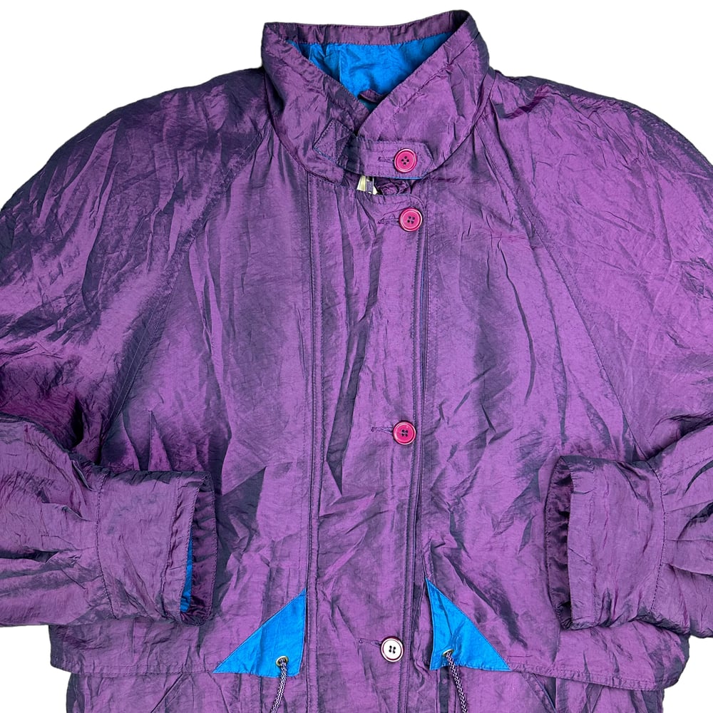 Vintage Insulated Purple Windbreaker Jacket (M)